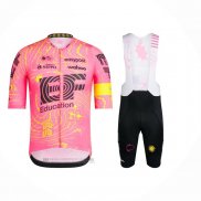 2024 Abbigliamento Ciclismo EF Education Rosa Manica Corta e Salopette