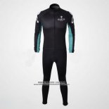 2010 Abbigliamento Ciclismo Bianchi Nero Manica Lunga e Salopette