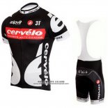 2010 Abbigliamento Ciclismo Castelli Cervelo Bianco e Nero Manica Corta e Salopette