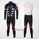 2010 Abbigliamento Ciclismo Castelli Nero e Bianco Manica Lunga e Salopette