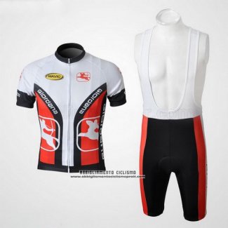 2010 Abbigliamento Ciclismo Giordana Bianco e Nero Manica Corta e Salopette