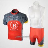 2010 Abbigliamento Ciclismo Radioshack Arancione e Grigio Manica Corta e Salopette