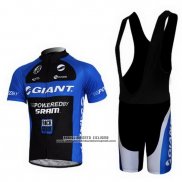 2011 Abbigliamento Ciclismo Giant Blu e Nero Manica Corta e Salopette