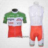 2011 Abbigliamento Ciclismo Giordana Rosso e Verde Manica Corta e Salopette