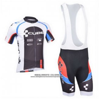 2013 Abbigliamento Ciclismo Cube Nero e Bianco Manica Corta e Salopette