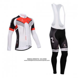 2014 Abbigliamento Ciclismo Nalini Nero e Bianco Manica Lunga e Salopette