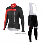 2015 Abbigliamento Ciclismo Castelli 3t Nero e Rosso Manica Lunga e Salopette