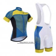 2015 Abbigliamento Ciclismo Hincapie Blu e Giallo Manica Corta e Salopette