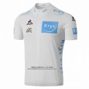 2016 Abbigliamento Ciclismo Tour de France Bianco Manica Corta e Salopette