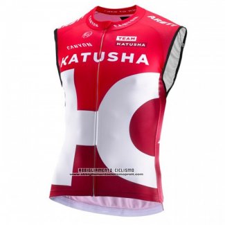 2016 Gilet Antivento Katusha Bianco e Rosso