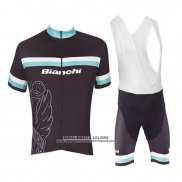 2017 Abbigliamento Ciclismo Bianchi Bianco e Azzurro Manica Corta e Salopette