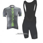 2017 Abbigliamento Ciclismo Biemme Poison Verde Manica Corta e Salopette