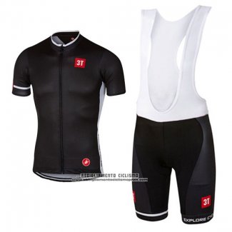 2017 Abbigliamento Ciclismo Castelli Scuro Nero Manica Corta e Salopette