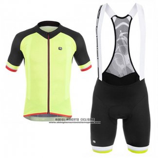 2017 Abbigliamento Ciclismo Giordana Giallo Manica Corta e Salopette