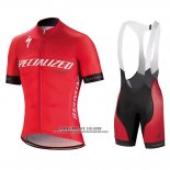 2018 Abbigliamento Ciclismo Specialized Rosso Bianco Nero Manica Corta e Salopette