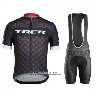 2018 Abbigliamento Ciclismo Trek Nero Manica Corta e Salopette