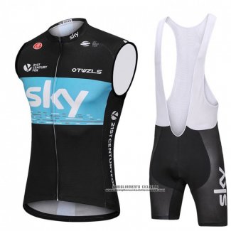 2018 Gilet Antivento Sky Nero e Blu