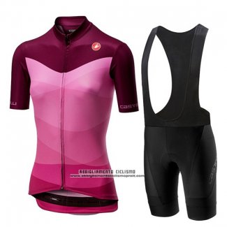 2019 Abbigliamento Ciclismo Donne Castelli Tabula Rosa Manica Corta e Salopette