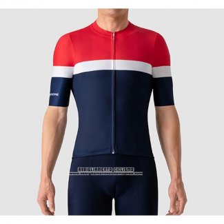 2019 Abbigliamento Ciclismo La Passione Rosso Bianco Blu Manica Corta e Salopette