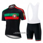 2019 Abbigliamento Ciclismo Portugal Nero Verde Rosso Manica Corta e Salopette