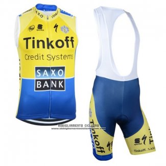 2019 Gilet Antivento Tinkoff Saxo Bank Giallo Blu