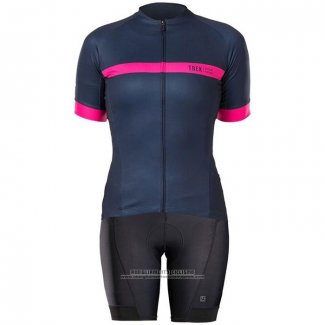 2020 Abbigliamento Ciclismo Donne Bontrage Fuxia Spento Blu Manica Corta e Salopette