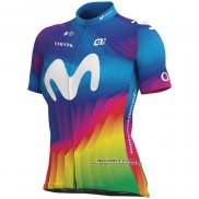 2020 Abbigliamento Ciclismo Donne Movistar Multicolore Manica Corta e Salopette