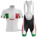 2020 Abbigliamento Ciclismo Italia Bianco Manica Corta e Salopette
