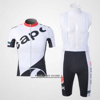 2011 Abbigliamento Ciclismo Capo Bianco Manica Corta e Salopette