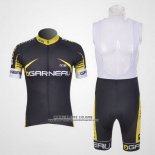 2011 Abbigliamento Ciclismo Louis Garneau Nero e Giallo Manica Corta e Salopette