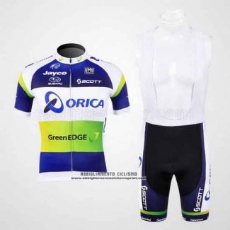 2012 Abbigliamento Ciclismo GreenEDGE Campione Oceania Manica Corta e Salopette