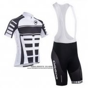 2013 Abbigliamento Ciclismo Assos Bianco e Nero Manica Corta e Salopette