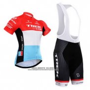 2015 Abbigliamento Ciclismo Trek Factory Racing Factory Racing Bianco Rosso Manica Corta e Salopette