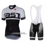 2016 Abbigliamento Ciclismo Castelli Bianco Nero Manica Corta e Salopette