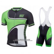 2016 Abbigliamento Ciclismo Rose Verde e Nero Manica Corta e Salopette