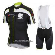 2016 Abbigliamento Ciclismo Sportful Nero Verde Manica Corta e Salopette