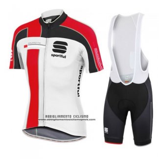 2016 Abbigliamento Ciclismo Sportful Rosso e Bianco Manica Corta e Salopette