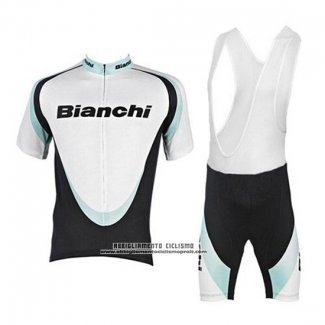 2017 Abbigliamento Ciclismo Bianchi Bianco Manica Corta e Salopette