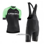 2017 Abbigliamento Ciclismo Donne Orbea Nero e Verde Manica Corta e Salopette