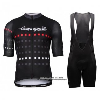 2018 Abbigliamento Ciclismo Campagnolo Nero Manica Corta e Salopette