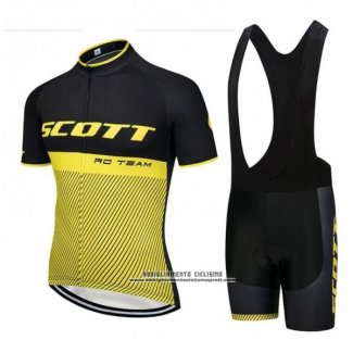 2018 Abbigliamento Ciclismo Scott RC Nero Giallo Manica Corta e Salopette