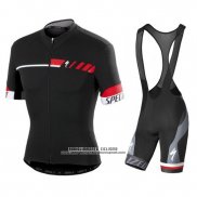 2018 Abbigliamento Ciclismo Specialized Nero Rosso Bianco Manica Corta e Salopette