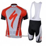 2018 Abbigliamento Ciclismo Specialized Rosso Bianco Manica Corta e Salopette