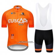 2019 Abbigliamento Ciclismo Euskadi Arancione Manica Corta e Salopette