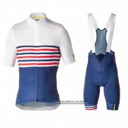 2019 Abbigliamento Ciclismo Mavic Bianco Blu Manica Corta e Salopette