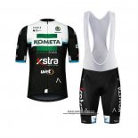 2020 Abbigliamento Ciclismo Kometa Xstra Nero Bianco Verde Manica Corta e Salopette