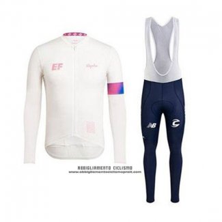 2020 Abbigliamento Ciclismo Rapha Bianco Manica Lunga e Salopette