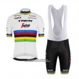 2020 Abbigliamento Ciclismo UCI Mondo Campione Trek Segafredo Manica Corta e Salopette