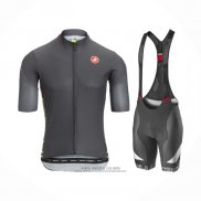 2021 Abbigliamento Ciclismo Castelli Nero Manica Corta e Salopette