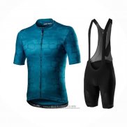 2021 Abbigliamento Ciclismo Castelli Scuro Blu Manica Corta e Salopette